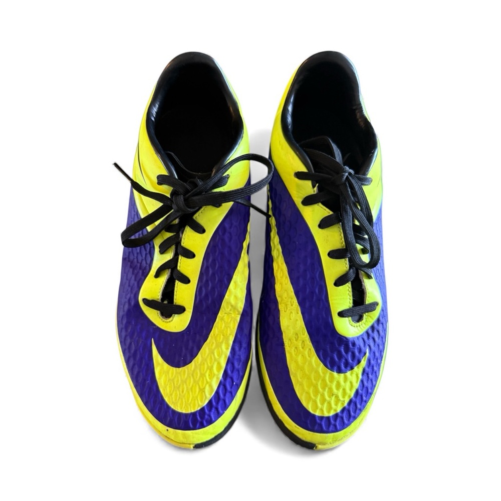 RARE Nike Hypervenom Phelon I TF Turf Soccer Shoes Volt Purple Black Men’s 7.5